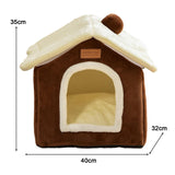 Maxbell Cat Bed Snooze Removable Sleeping Kennel Cat House for Kitten Dog Puppy Coffee