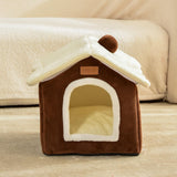 Maxbell Cat Bed Snooze Removable Sleeping Kennel Cat House for Kitten Dog Puppy Coffee