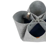 Maxbell Cat Tunnel Mat Cat House for Indoor Cats for Small Animals Puppy Rabbit Gray