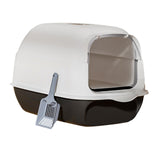 Maxbell Fully Covered Cat Litter Boxes Detachable for Small Animals Kitten Potty Pan Black