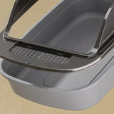 Maxbell Open Top Pet Litter Tray Cat Sand Box High Sided High Sided Cat Litter Boxes Gray