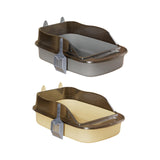 Maxbell Open Top Pet Litter Tray Cat Sand Box High Sided High Sided Cat Litter Boxes Gray