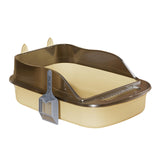 Maxbell Open Top Pet Litter Tray Cat Sand Box High Sided High Sided Cat Litter Boxes Yellow