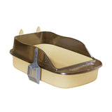 Maxbell Open Top Pet Litter Tray Cat Sand Box High Sided High Sided Cat Litter Boxes Yellow