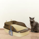 Maxbell Open Top Pet Litter Tray Cat Sand Box High Sided High Sided Cat Litter Boxes Yellow