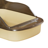 Maxbell Open Top Pet Litter Tray Cat Sand Box High Sided High Sided Cat Litter Boxes Yellow