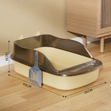 Maxbell Open Top Pet Litter Tray Cat Sand Box High Sided High Sided Cat Litter Boxes Yellow