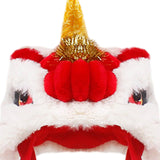 Maxbell Pet Costume Hat Cute Dance Lion Dog Headwear for Theme Party Costume Holiday S