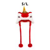 Maxbell Pet Costume Hat Cute Dance Lion Dog Headwear for Theme Party Costume Holiday S