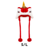 Maxbell Pet Costume Hat Cute Dance Lion Dog Headwear for Theme Party Costume Holiday S