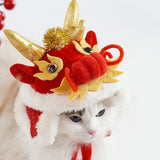 Maxbell Pet Costume Hat Cute Dance Lion Dog Headwear for Theme Party Costume Holiday S