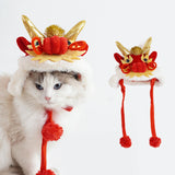 Maxbell Pet Costume Hat Cute Dance Lion Dog Headwear for Theme Party Costume Holiday S