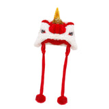 Maxbell Pet Costume Hat Cute Dance Lion Dog Headwear for Theme Party Costume Holiday S