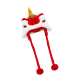 Maxbell Pet Costume Hat Cute Dance Lion Dog Headwear for Theme Party Costume Holiday S