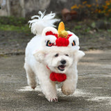 Maxbell Pet Costume Hat Cute Dance Lion Dog Headwear for Theme Party Costume Holiday S