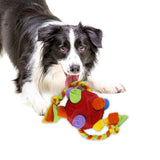 Maxbell Pet Snuffle Ball Toy IQ Training Treat Dispensing Interactive Dog Puzzle Toy red ball