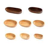 Maxbell Sushi Dish Multipurpose Wooden Sushi Boat for Kitchen Table Home Decor Party 25.5cmx8cm