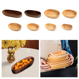 Maxbell Sushi Dish Multipurpose Wooden Sushi Boat for Kitchen Table Home Decor Party 25.5cmx8cm