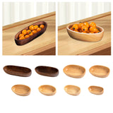 Maxbell Sushi Dish Multipurpose Wooden Sushi Boat for Kitchen Table Home Decor Party 25.5cmx8cm