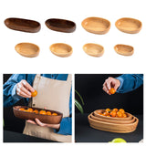 Maxbell Sushi Dish Multipurpose Wooden Sushi Boat for Kitchen Table Home Decor Party 25.5cmx8cm