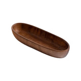 Maxbell Sushi Dish Multipurpose Wooden Sushi Boat for Kitchen Table Home Decor Party 25.5cmx8cm