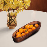 Maxbell Sushi Dish Multipurpose Wooden Sushi Boat for Kitchen Table Home Decor Party 25.5cmx8cm