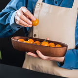 Maxbell Sushi Dish Multipurpose Wooden Sushi Boat for Kitchen Table Home Decor Party 25.5cmx8cm