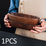 Maxbell Sushi Dish Multipurpose Wooden Sushi Boat for Kitchen Table Home Decor Party 25.5cmx8cm