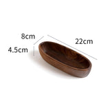 Maxbell Sushi Dish Multipurpose Wooden Sushi Boat for Kitchen Table Home Decor Party 22cmx8cm