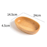 Maxbell Sushi Dish Multipurpose Wooden Sushi Boat for Kitchen Table Home Decor Party 24cmx14.5cm