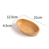 Maxbell Sushi Dish Multipurpose Wooden Sushi Boat for Kitchen Table Home Decor Party 21cmx12.5cm