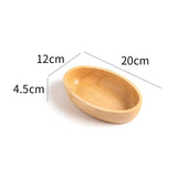 Maxbell Sushi Dish Multipurpose Wooden Sushi Boat for Kitchen Table Home Decor Party 20cmx12cm