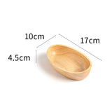 Maxbell Sushi Dish Multipurpose Wooden Sushi Boat for Kitchen Table Home Decor Party 17cmx10cm