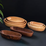 Maxbell Sushi Dish Multipurpose Wooden Sushi Boat for Kitchen Table Home Decor Party 17cmx10cm