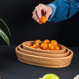 Maxbell Sushi Dish Multipurpose Wooden Sushi Boat for Kitchen Table Home Decor Party 15cmx8cm