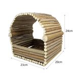 Maxbell Wooden Hamster Hideout Playing Guinea Pig House for Mouse Chinchilla Hamster 23cmx20cmx24cm
