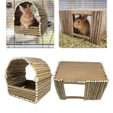 Maxbell Wooden Hamster Hideout Playing Guinea Pig House for Mouse Chinchilla Hamster 23cmx20cmx24cm