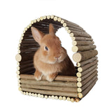 Maxbell Wooden Hamster Hideout Playing Guinea Pig House for Mouse Chinchilla Hamster 23cmx20cmx24cm