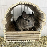 Maxbell Wooden Hamster Hideout Playing Guinea Pig House for Mouse Chinchilla Hamster 23cmx20cmx24cm
