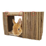 Maxbell Wooden Hamster Hideout Playing Guinea Pig House for Mouse Chinchilla Hamster 31.5cmx20.5cmx19cm