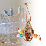 Maxbell Bird Parrot Chew Toy Interactive Toys Turntable Stand Playing Cage Accessory