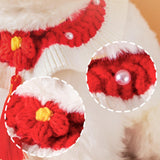 Maxbell Knitting Cat Collar Handmade Kitten Necklace Scarf for Kitty Small Dog