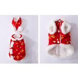 Maxbell Dog Chinese New Year Costume with A Scarf Vest for Cats Small Dogs Puppy