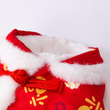 Maxbell Dog Chinese New Year Costume with A Scarf Vest for Cats Small Dogs Puppy