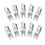 Maxbell 10Pcs 33W Halogen Lamps G9 Light Bulbs for Desk Lamp Floor Lamp Wall Sconces