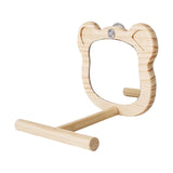 Maxbell Wood Bird Mirror Bird Parakeet Mirror for Parakeets Cockatiels Finches