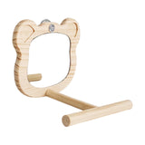 Maxbell Wood Bird Mirror Bird Parakeet Mirror for Parakeets Cockatiels Finches