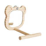 Maxbell Wood Bird Mirror Bird Parakeet Mirror for Parakeets Cockatiels Finches