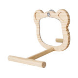 Maxbell Wood Bird Mirror Bird Parakeet Mirror for Parakeets Cockatiels Finches