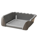 Maxbell Dog Toilet Portable Dog Training Potty Tray for Small Animals Indoor Outdoor Gray